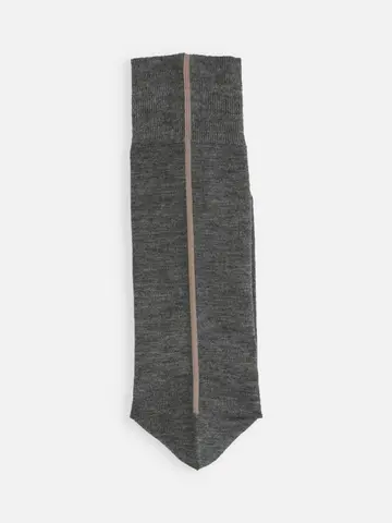 毛混バックシームソックス(25.0～27.0cm)