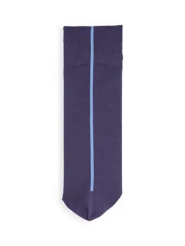 毛混バックシームソックス(25.0～27.0cm)