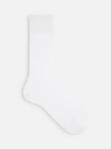 メンズ 最高級綿スビンゴールド4×1リブソックス