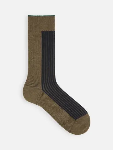 ジャカードリブ切替ソックス メンズサイズ