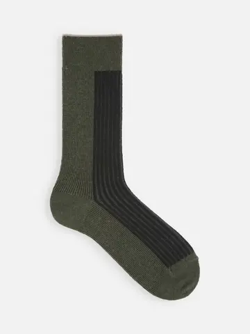 ジャカードリブ切替ソックス メンズサイズ