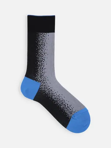 【メンズ】シルケット二面切替グラデーションJQソックス