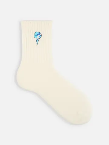 《Thundercloud Painting》刺繍ソックス(25.0~27.0cm)