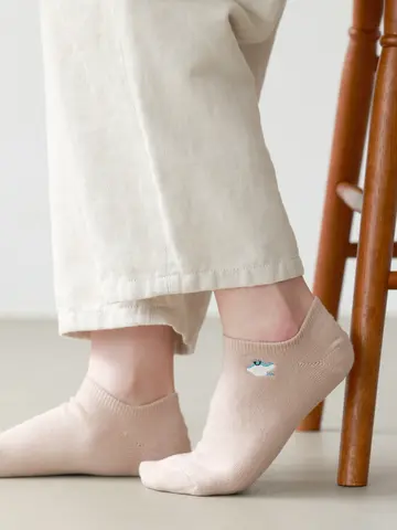 【3足1,386円】海のいろいろ刺繍スニーカー用ソックス