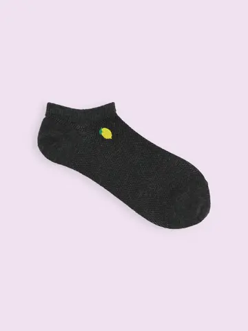 【靴下屋fam】メッシュいろいろ刺繍スニーカー丈ソックス