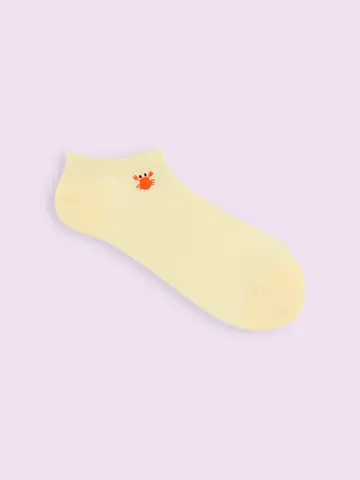 【靴下屋fam】メッシュいろいろ刺繍スニーカー丈ソックス