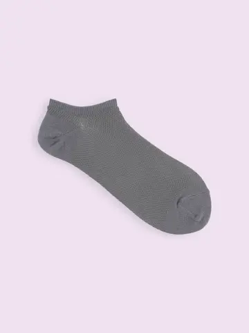 【靴下屋fam】メッシュ無地スニーカー丈ソックス