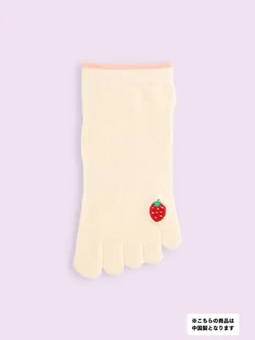 【3足1,386円】五本指色々刺繍スニーカー用ソックス