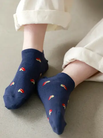 【3足1,386円】お弁当柄スニーカー用ソックス