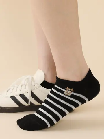 【3足1,386円】アニマルボーダースニーカー用ソックス