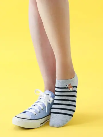 【3足1,386円】アニマルボーダースニーカー用ソックス