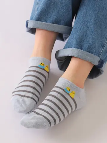 【3足1,386円】アニマルボーダースニーカー用ソックス