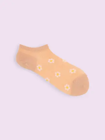 【靴下屋fam】メッシュマーガレットスニーカー丈ソックス