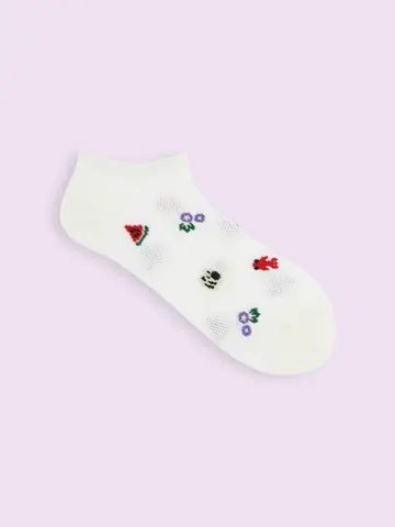 【3足1,386円】メッシュ夏休み柄スニーカー用ソックス