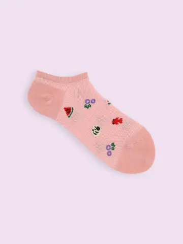 【3足1,386円】メッシュ夏休み柄スニーカー用ソックス