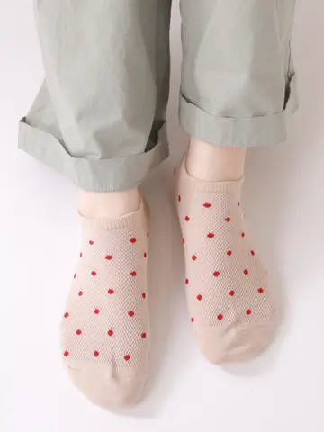 【3足1,386円】メッシュドットスニーカー用ソックス