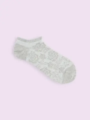 【3足1,386円】線画花柄フロートスニーカー用ソックス