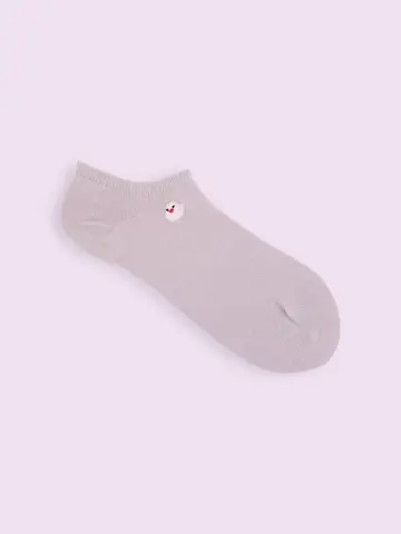 【3足1,386円】綿麻 鳥ちゃん刺繍スニーカー用ソックス