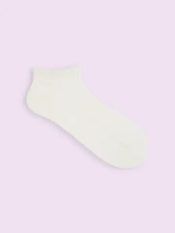 【3足1,386円】綿麻 ストライプちょい長スニーカー用ソックス