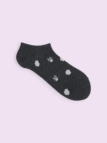 【靴下屋fam】にゃんこ肉球スニーカー丈ソックス