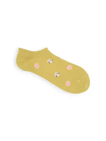 【3足1,485円】にゃんこ肉球スニーカー丈ソックス
