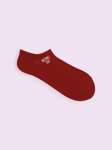 【3足1,100円】1週間刺繍スニーカー丈ソックス