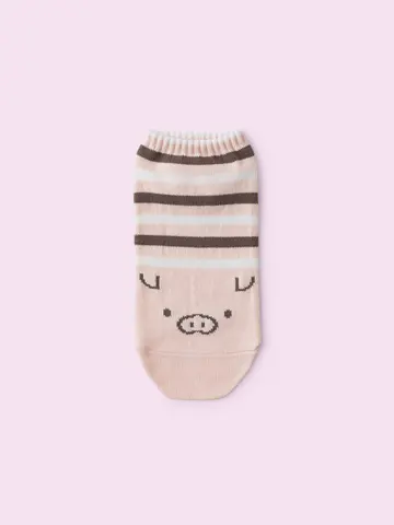 【3足1,386円】ブタさんコアラさんボーダースニーカー用ソックス