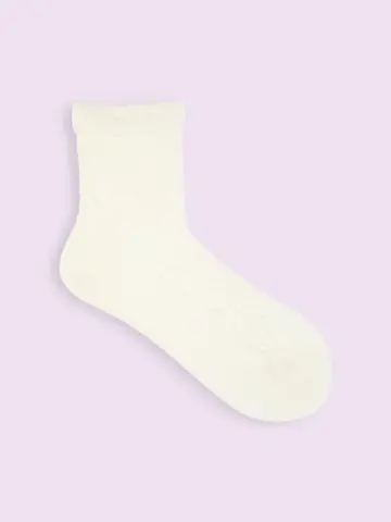 【3足1,386円】毛混 ラッセルレースフロートショートソックス