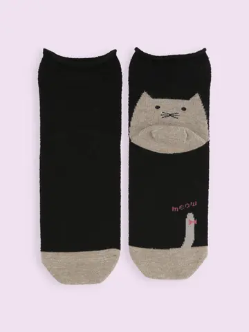 【3足¥1,100】かかとねこくるくるショートソックス