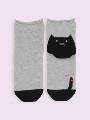 【3足1,386円】かかとねこくるくるショートソックス