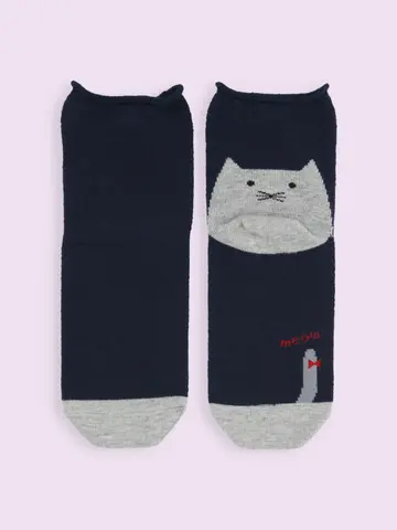 【3足1,386円】かかとねこくるくるショートソックス