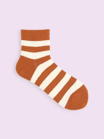 【3足¥1,100】カラーネップボーダーショートソックス