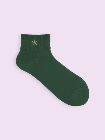 【3足1,386円】ヒトデ＆フェザー刺繍ショートソックス