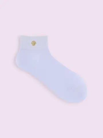 【3足1,386円】ヒトデ&フェザー刺繍ショートソックス