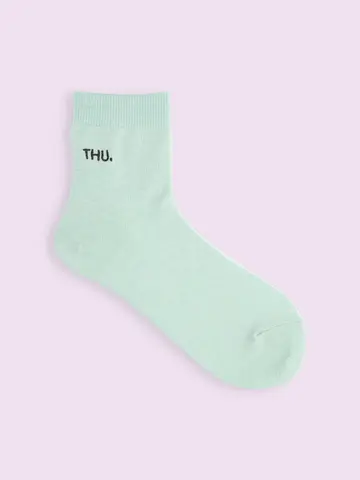 【3足1,386円】NEW1週間刺繍ショートソックス