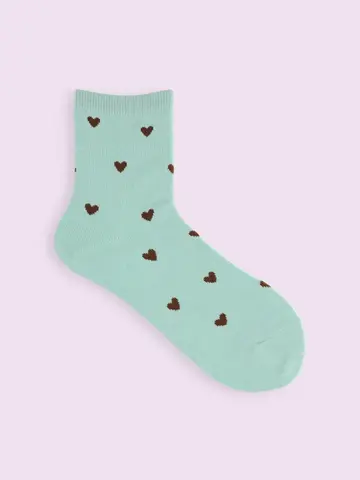 【3足1,386円】ハートパターンショートソックス
