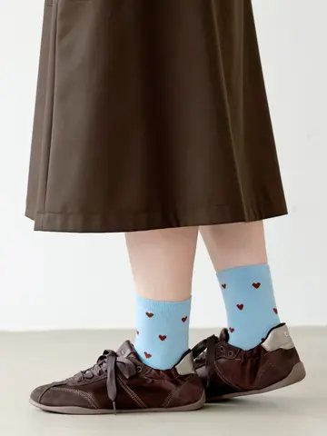 【3足1,386円】ハートパターンショートソックス
