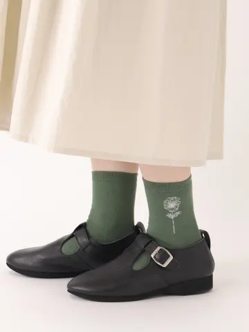 【3足1,386円】お花刺繍ショートソックス