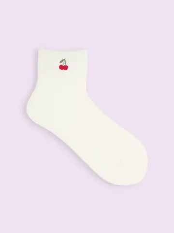 【3足1,386円】フルーツ刺繍ショートソックス