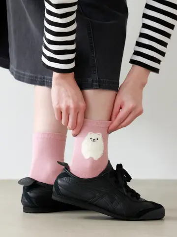【3足1,386円】もふもふ動物ショートソックス