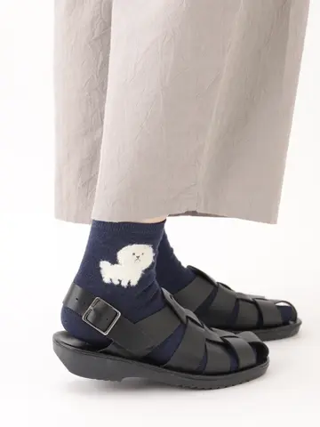 【3足1,386円】もふもふ動物ショートソックス