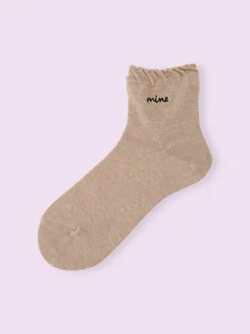 【3足¥1,100】mine刺繍ショートソックス