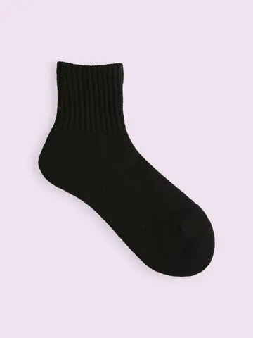 【3足1,386円】スポーティーパイル無地ショートソックス