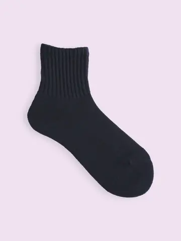 【3足1,386円】スポーティーパイル無地ショートソックス