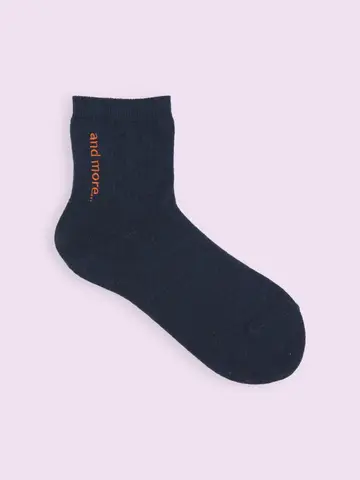 【3足1,386円】リブ風ロゴ刺繍ショートソックス