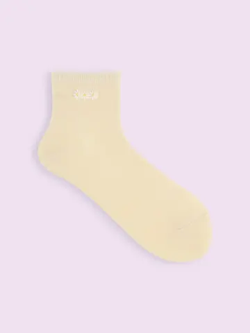 【3足1,386円】お花3連刺繍ショートソックス