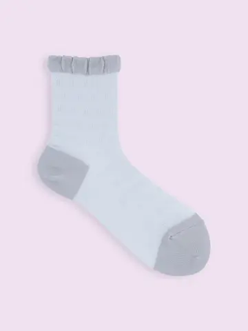 【靴下屋fam】くしゅくしゅシースルーショートソックス