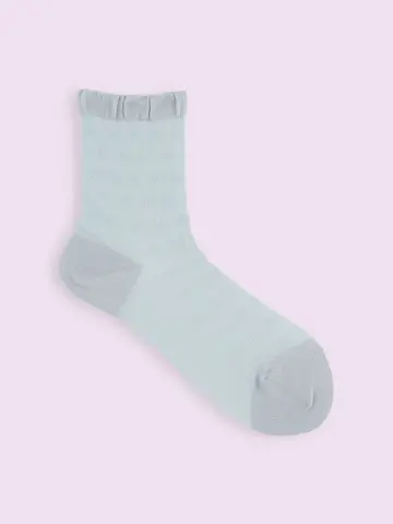 【3足1,386円】くしゅくしゅシースルーショートソックス