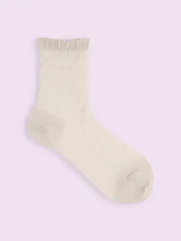 【3足1,386円】くしゅくしゅシースルーショートソックス