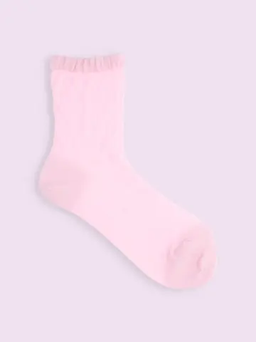 【3足1,386円】くしゅくしゅシースルーショートソックス